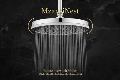 MzansiNest Luxe Rain Head - Rotate to Switch Modes